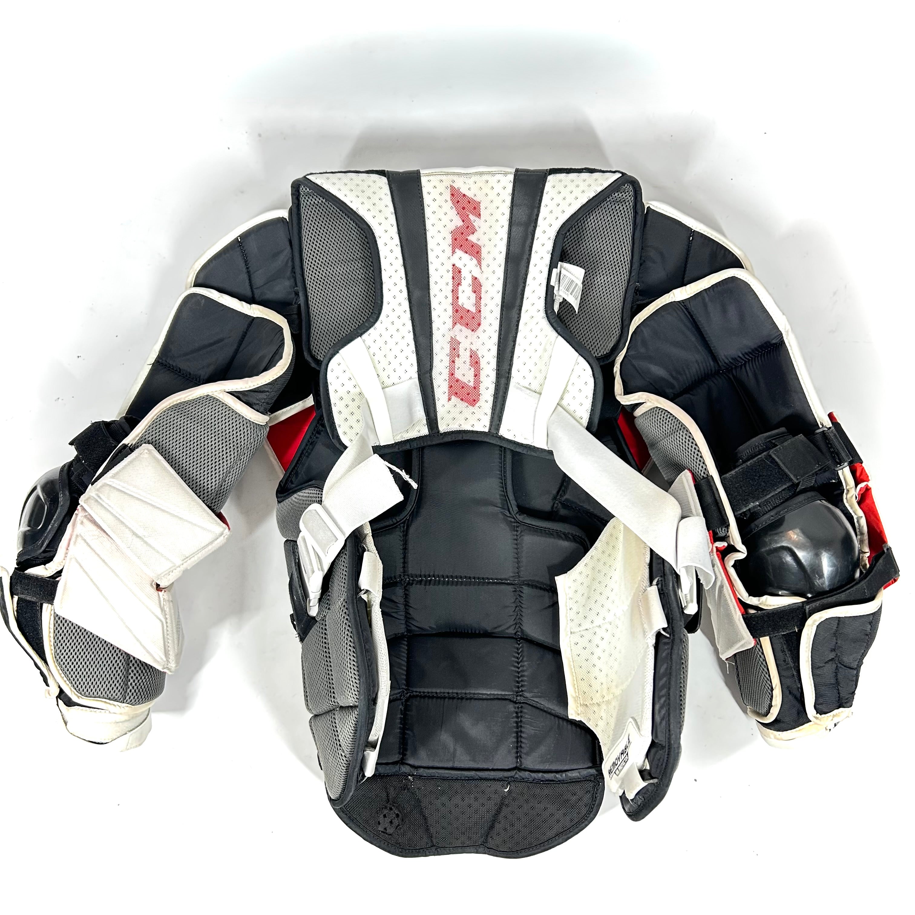 CCM Extreme Flex 5 Pro - Plastron de gardien de but Pro d'occasion (blanc/rouge)